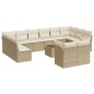 vidaXL Set sofás de jardín con cojines 13 pzas ratán sintético beige vidaXL Set sofás de jardín con cojines 13 pzas ratán sintético beige