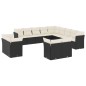 vidaXL Set de sofás de jardín y cojines 13 pzas ratán sintético negro vidaXL Set de sofás de jardín y cojines 13 pzas ratán sintético negro
