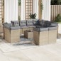 vidaXL Set de sofás de jardín 12 pzas y cojines ratán sintético marrón vidaXL Set de sofás de jardín 12 pzas y cojines ratán sintético marrón