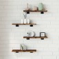vidaXL Estantes pared 4 uds madera ingeniería roble humo 40x10x1,5 cm vidaXL Estantes pared 4 uds madera ingeniería roble humo 40x10x1,5 cm