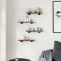 vidaXL Estantes pared 4 uds madera ingeniería roble humo 40x10x1,5 cm vidaXL Estantes pared 4 uds madera ingeniería roble humo 40x10x1,5 cm