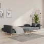 vidaXL Sofá cama de 2 plazas con dos almohadas tela gris claro vidaXL Sofá cama de 2 plazas con dos almohadas tela gris claro