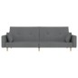 vidaXL Sofá cama de 2 plazas con dos almohadas tela gris claro vidaXL Sofá cama de 2 plazas con dos almohadas tela gris claro