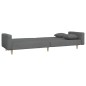 vidaXL Sofá cama de 2 plazas con dos almohadas tela gris claro vidaXL Sofá cama de 2 plazas con dos almohadas tela gris claro