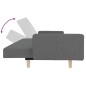 vidaXL Sofá cama de 2 plazas con dos almohadas tela gris claro vidaXL Sofá cama de 2 plazas con dos almohadas tela gris claro