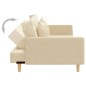 vidaXL Sofá cama de 2 plazas con dos almohadas tela color crema vidaXL Sofá cama de 2 plazas con dos almohadas tela color crema