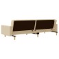 vidaXL Sofá cama de 2 plazas con dos almohadas tela color crema vidaXL Sofá cama de 2 plazas con dos almohadas tela color crema