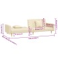 vidaXL Sofá cama de 2 plazas con dos almohadas tela color crema vidaXL Sofá cama de 2 plazas con dos almohadas tela color crema