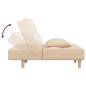 vidaXL Sofá cama de 2 plazas con dos almohadas tela color crema vidaXL Sofá cama de 2 plazas con dos almohadas tela color crema