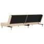 vidaXL Sofá cama de 2 plazas con dos almohadas tela color crema vidaXL Sofá cama de 2 plazas con dos almohadas tela color crema