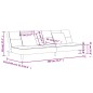vidaXL Sofá cama de 2 plazas con dos almohadas tela color crema vidaXL Sofá cama de 2 plazas con dos almohadas tela color crema