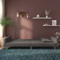 vidaXL Sofá cama de 2 plazas con dos almohadas tela gris oscuro vidaXL Sofá cama de 2 plazas con dos almohadas tela gris oscuro