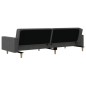vidaXL Sofá cama de 2 plazas con dos almohadas tela gris oscuro vidaXL Sofá cama de 2 plazas con dos almohadas tela gris oscuro