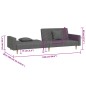 vidaXL Sofá cama de 2 plazas con dos almohadas tela gris oscuro vidaXL Sofá cama de 2 plazas con dos almohadas tela gris oscuro
