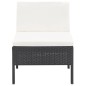 vidaXL Set de muebles de jardín 3 pzas y cojines ratán sintético negro vidaXL Set de muebles de jardín 3 pzas y cojines ratán sintético negro