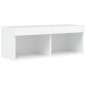 vidaXL Mueble de pared de TV con luces LED 8 piezas blanco