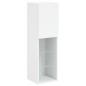 vidaXL Mueble de pared de TV con luces LED 8 piezas blanco