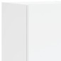 vidaXL Mueble de pared de TV con luces LED 8 piezas blanco