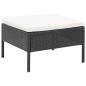 vidaXL Set de muebles de jardín 3 pzas y cojines ratán sintético negro vidaXL Set de muebles de jardín 3 pzas y cojines ratán sintético negro