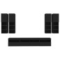 vidaXL Muebles de TV de pared con luces LED 7 piezas negro vidaXL Muebles de TV de pared con luces LED 7 piezas negro