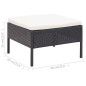 vidaXL Set de muebles de jardín 3 pzas y cojines ratán sintético negro vidaXL Set de muebles de jardín 3 pzas y cojines ratán sintético negro