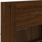 vidaXL Muebles de TV de pared con luces LED 6 piezas marrón roble