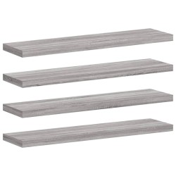vidaXL Estantes pared 2 uds madera ingeniería gris Sonoma 40x10x1,5 cm