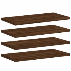 vidaXL Estantes pared 4 uds madera ingeniería roble humo 40x20x1,5 cm