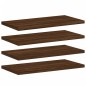 vidaXL Estantes pared 4 uds madera ingeniería roble humo 40x20x1,5 cm