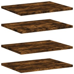 vidaXL Estantes pared 4 uds madera ingeniería roble humo 40x30x1,5 cm