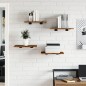 vidaXL Estantes pared 4 uds madera ingeniería roble humo 40x30x1,5 cm vidaXL Estantes pared 4 uds madera ingeniería roble humo 40x30x1,5 cm