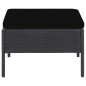 vidaXL Set muebles de jardín 6 piezas y cojines ratán sintético negro