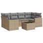 vidaXL Set sofás de jardín 7 piezas y cojines ratán sintético beige vidaXL Set sofás de jardín 7 piezas y cojines ratán sintético beige