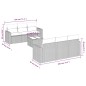 vidaXL Set de sofás de jardín 7 piezas con cojines ratán PE gris vidaXL Set de sofás de jardín 7 piezas con cojines ratán PE gris