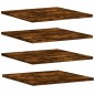 vidaXL Estantes pared 4 uds madera ingeniería roble humo 40x40x1,5 cm vidaXL Estantes pared 4 uds madera ingeniería roble humo 40x40x1,5 cm