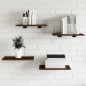 vidaXL Estantes pared 4 uds madera ingeniería roble humo 40x30x1,5 cm vidaXL Estantes pared 4 uds madera ingeniería roble humo 40x30x1,5 cm