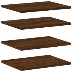 vidaXL Estantes pared 4 uds madera ingeniería roble humo 40x30x1,5 cm