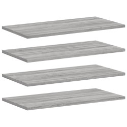 vidaXL Estantes pared 4 uds madera ingeniería gris Sonoma 60x30x1,5 cm