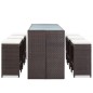 vidaXL Set de bar para jardín 7 pzas y cojines ratán sintético marrón vidaXL Set de bar para jardín 7 pzas y cojines ratán sintético marrón