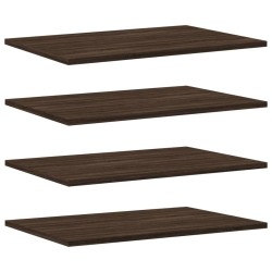vidaXL Estantes pared 4 uds madera ingeniería marrón roble 60x40x1,5cm