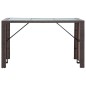 vidaXL Set de bar para jardín 7 pzas y cojines ratán sintético marrón vidaXL Set de bar para jardín 7 pzas y cojines ratán sintético marrón
