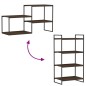 vidaXL Estantes pared 4 uds madera ingeniería marrón roble 60x40x1,5cm vidaXL Estantes pared 4 uds madera ingeniería marrón roble 60x40x1,5cm