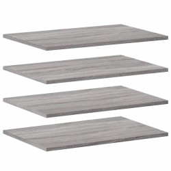 vidaXL Estantes pared 4 uds madera ingeniería gris Sonoma 60x40x1,5 cm