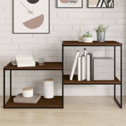 vidaXL Estantes pared 4 uds madera ingeniería marrón roble 60x50x1,5cm