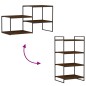 vidaXL Estantes pared 4 uds madera ingeniería marrón roble 60x50x1,5cm