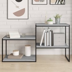vidaXL Estantes pared 4 uds madera ingeniería gris Sonoma 60x50x1,5 cm