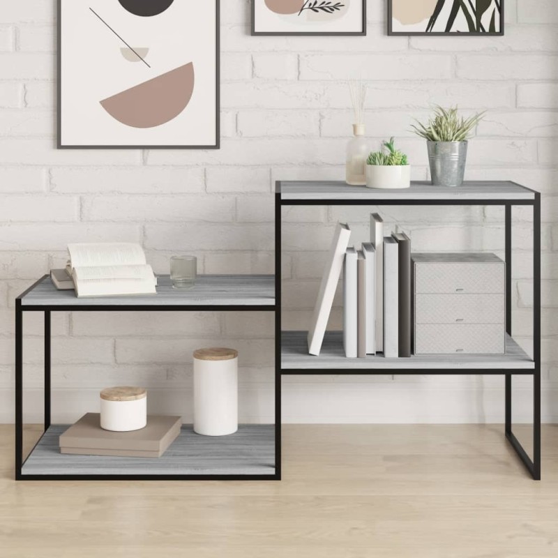 vidaXL Estantes pared 4 uds madera ingeniería gris Sonoma 60x50x1,5 cm vidaXL Estantes pared 4 uds madera ingeniería gris Sonoma 60x50x1,5 cm