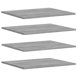 vidaXL Estantes pared 4 uds madera ingeniería gris Sonoma 60x50x1,5 cm