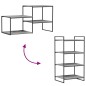 vidaXL Estantes pared 4 uds madera ingeniería gris Sonoma 60x50x1,5 cm vidaXL Estantes pared 4 uds madera ingeniería gris Sonoma 60x50x1,5 cm