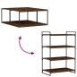 vidaXL Estantes pared 4 uds madera ingeniería roble humo 80x50x1,5 cm